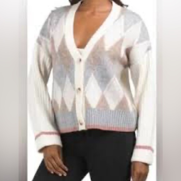 Rachel Zoe Sweaters - Rachel Zoe Argyle Plaid Cardigan